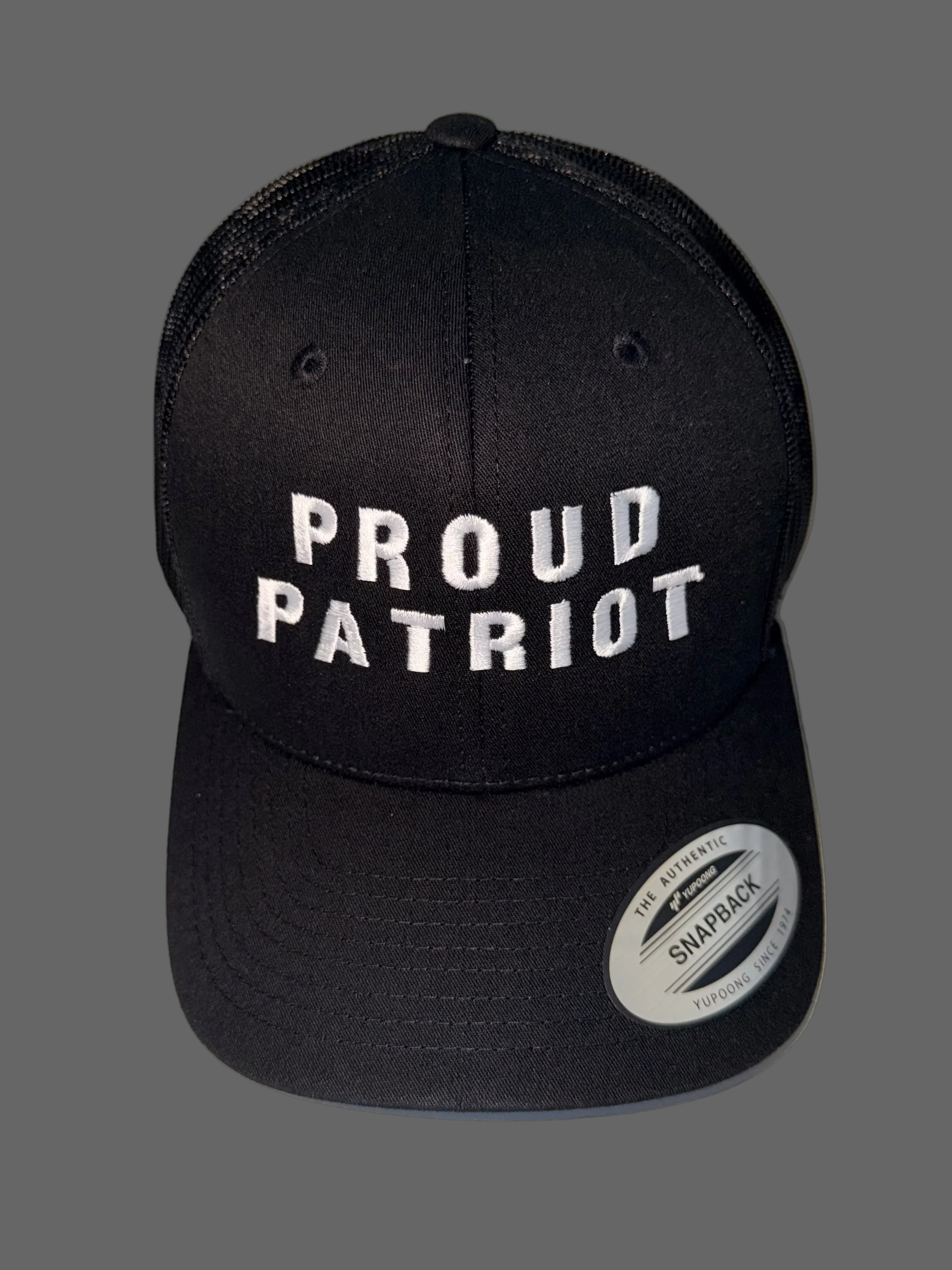 Proud Patriot Embroidered Trucker Cap